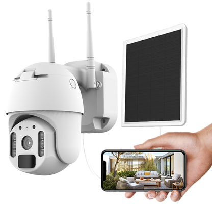 2021 rádio impermeável exterior da segurança incorporado solar da sirene HD 1080P PIR Battery de Wifi da câmera do CCTV da abóbada da semente PTZ da câmera do IP